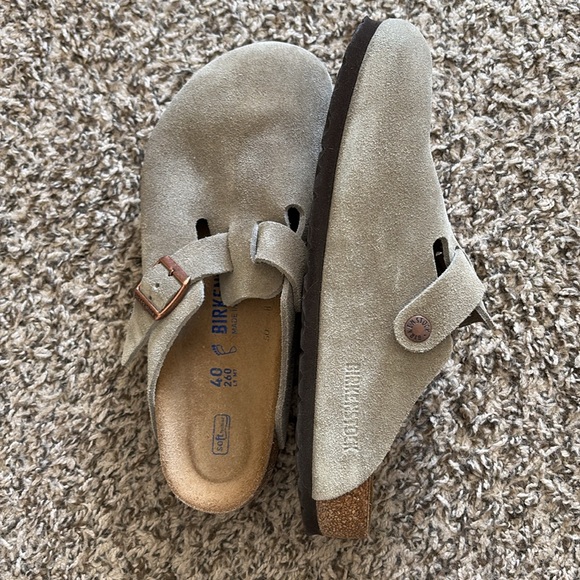 Birkenstock Boston taupe clogs eu 40, size 9-9.5 women’s - Picture 3 of 4